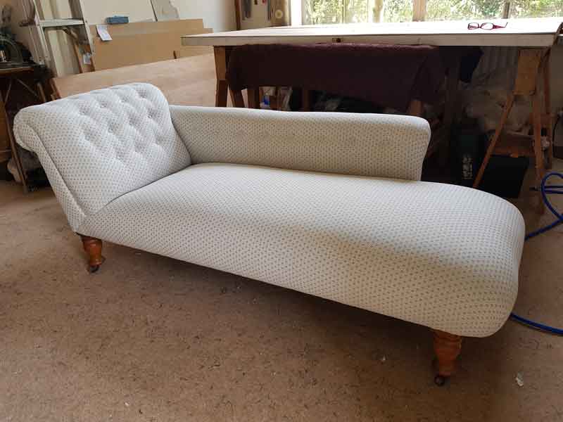 Reupholster chaise longue after