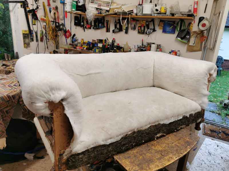 Reupholstering sofa