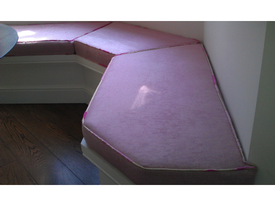 Built-in seating upholstery
